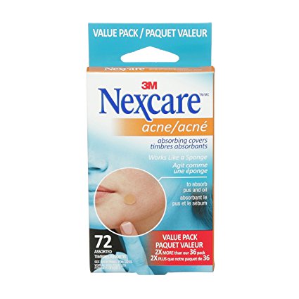 Nexcare Acne Absorbing Covers, Two Sizes, 72 Count Value Pack