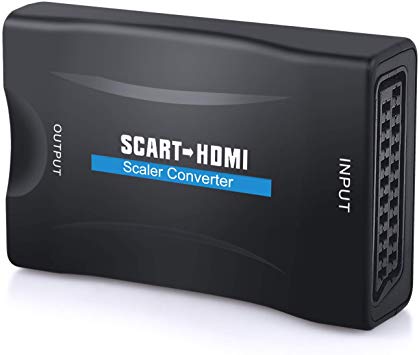 Neoteck Scart to HDMI Converter Scaler Converter Upscaler Video Audio Adapter Support HDMI 1080P for Smartphone to HDTV STB PS3 Sky DVD Blu-ray