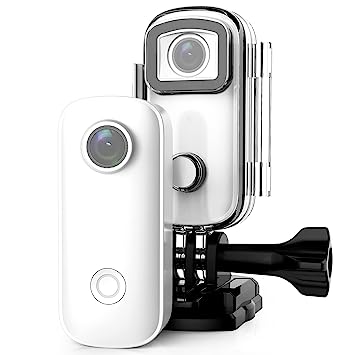 SJCAM C100 1080P 30fps 30M Waterproof Magnetic Body Action Camera, Optical 15MP | WiFi 2.4 GHZ | Micro-USB Port | Landscape Mode | Portrait Mode | Webcam | White