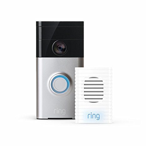 Ring Wi-Fi Enabled Video Door Bell Satin Nickel with Chime