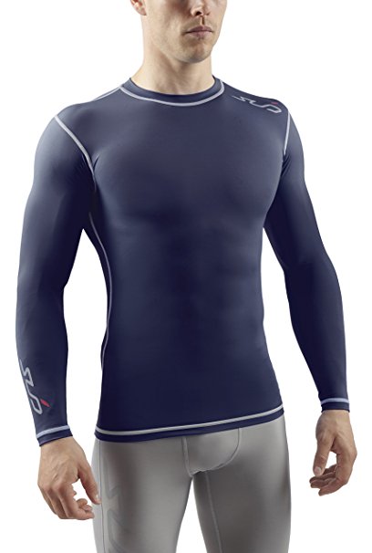 Sub Sports Mens Long Sleeve Compression Top Base Layer Crew Neck - Dual Range