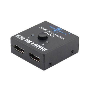 Goronya Ultra HD 4K 2x1 or 1x2 HDMI Bi-Directional Switcher with HDCP Passthrough, Supports 3D and 1080P