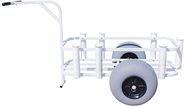 Sea Striker Balloon Tire Surf and Beach Cart - Outdoor Fishing Rolling Wheel Wagon