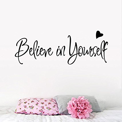 Oksale® Believe In Yourself Wall Stickers Papers PVC Removable Bedroom Living Room Home Showcase Applique Mural Decor Decal