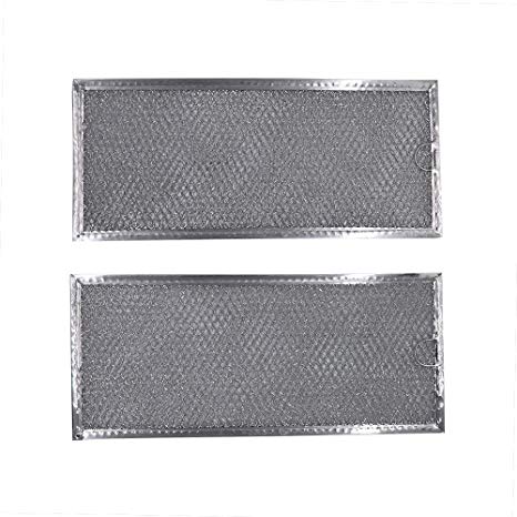 AMI PARTS W10208631A Filter Aluminum Mesh Microwave Oven Grease Filter Compatible with Whirlpool, 2-Pack,12-15/16" x 5-3/4" x 1/16"