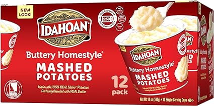 Idahoan Buttery Homestyle Mashed Potatoes, 1.5 oz cup (12-Pack)