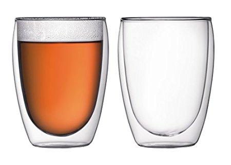 Bodum Pavina Double Wall 12 Ounce Cooler Glass, Set of 2