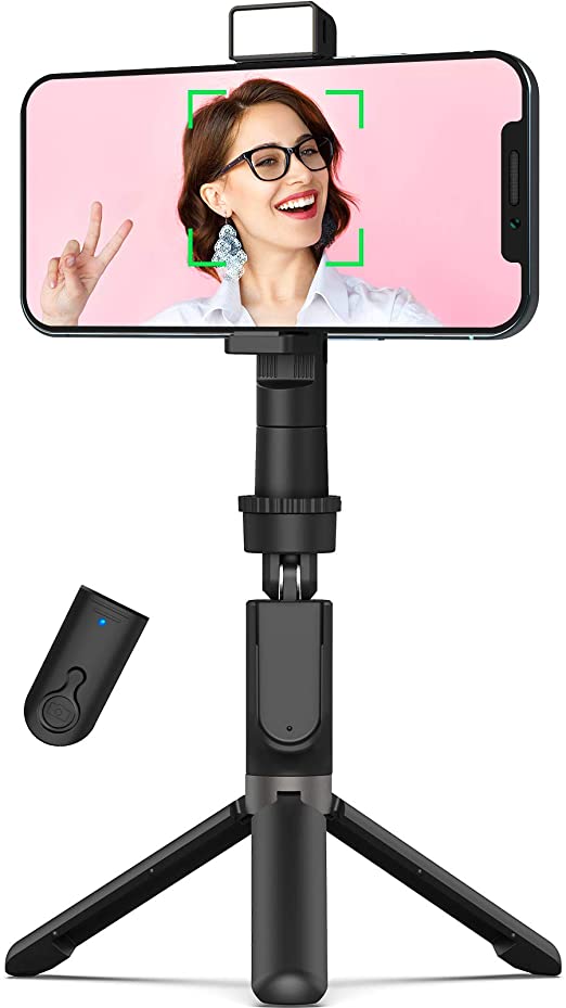 Face Tracking Phone Tripod, 360° Rotation, 27’’ Extendable Gimbal Stabilizer for Selfie Vlog Live Video, Fill Light, Remote Shutter, Universal Holder for iPhone Android, Stable & Lightweight