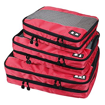 BAGSMART Travel Packing Cube (Small-Large 3 Piece) for Carry-on Travel Accessories, Suitcase and Backpacking (Double Compartment)