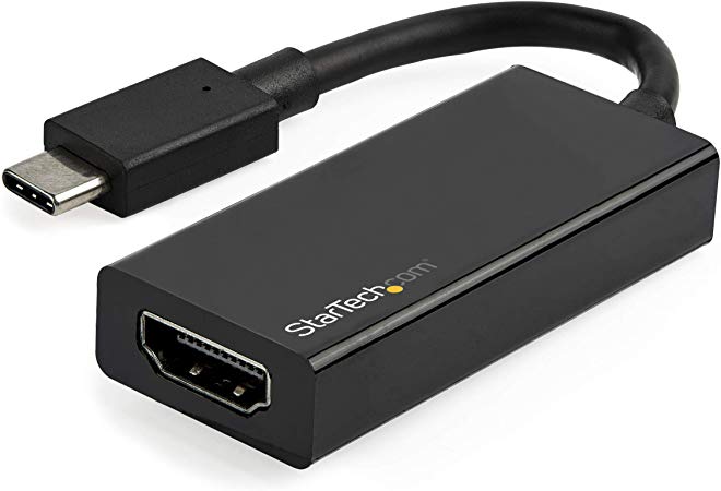 StarTech.com USB C to HDMI Adapter - Black - 4K 30Hz - Thunderbolt 3 Compatible - USB Type C to HDMI Display and Video Adapter (ADCIIHAM)