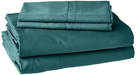 Pointehaven 620TC Long Staple Cotton Deep Pocket Oversized Sheet Set, Queen, Teal