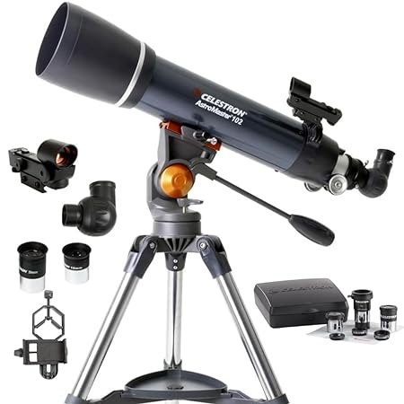 Celestron AstroMaster 102AZ Telescope with Smartphone Adapter and AstroMaster Accessories Kit