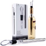 Vintorio Wine Chiller - Premium Iceless Single Bottle Cooler with Aerator and Pourer Spout