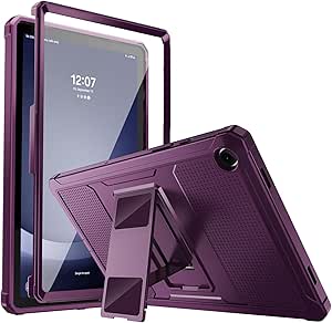 MoKo Case Fit Galaxy Tab A9 Plus 11-Inch 2023 (SM-X210/X216/X218), Shockproof Full Body Rugged Stand Back Cover Built-in Screen Protector Fit Galaxy Tab A9  11" 2023, Dark Purple