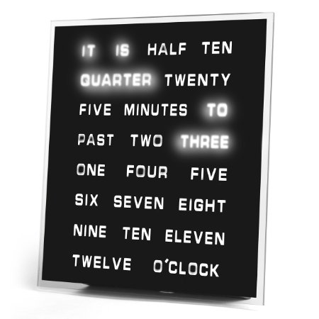 LED Word Clock - Displays Time As Text