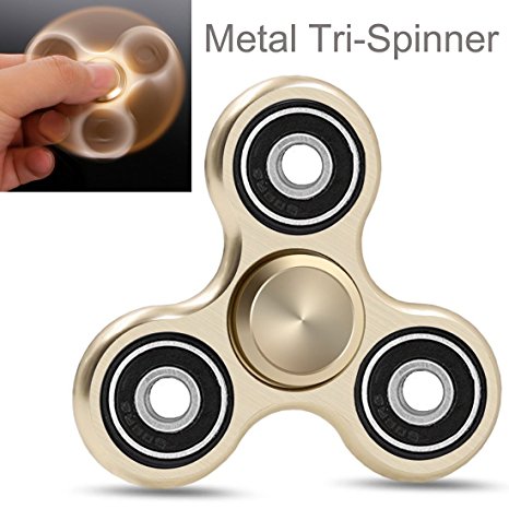 Gold Prime Fidget Spinner: High Speed Metal Hand Spinner ADHD Toy Spinning 3-5 Minutes Perfect Novelty Gift for Children(Gold)