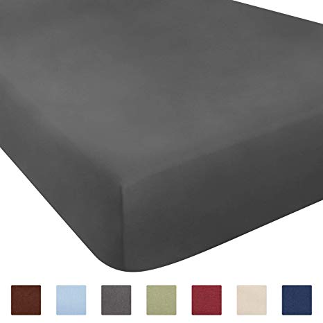 Extra Deep Pocket Fitted Sheet - Single Fitted Sheet Only - Extra Deep Pockets King Size Sheets - Fits 18 In to 24 In Mattress - Extra Deep King Fitted Sheet - Deep Pockets that Actually Fits Mattress