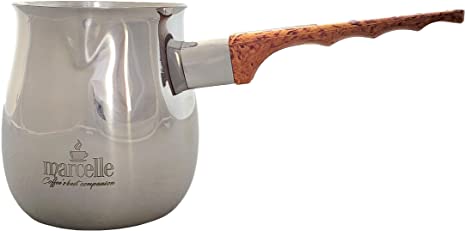 Marcelle Stainless Steel Milk Frothing Pitcher/Butter Warmer 12 oz