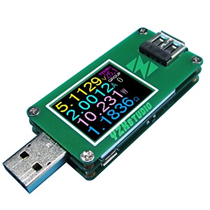USB Multimeter YZXstudio 1270 0.0001V 0.0001A 4-24V by KAAYEE for Testing Power Bank Voltage, Current, Ah/Wh, D /D- Recognition, Cable Resistance.