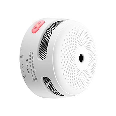 X-Sense Mini Smoke Alarm, 10-Year Battery Fire Alarm Smoke Detector with LED Indicator & Silence Button, Conforms to EN14604 Standard, XS01