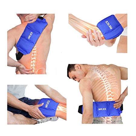Lower Back Ice Pack premium Hot Pack Strap Ankle Ice Wrap, Cooling Gel Packs for Waist, Shoulder, Neck, Ankle Sprain Recovery- Lumbar cold pack For Injuries, Flexible Shoulder Gel Packs