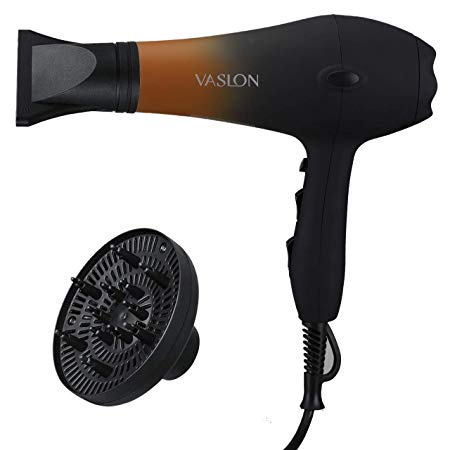 VASLON Salon Grade Professional Hair Dryer 1875W AC Motor Negative Ionic Ceramic Blow Dryer With 2 Speed and 3 Heat Settings Cold Shot Button, Diffuser and Concentrator