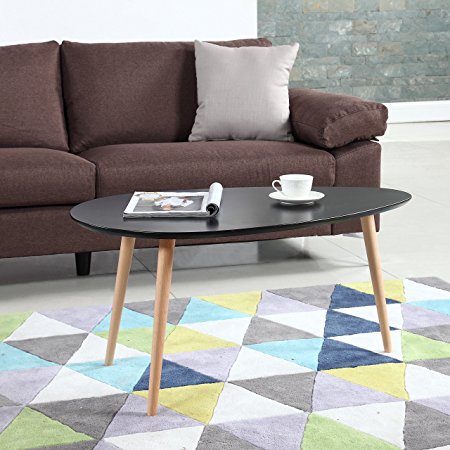 Mid Century Modern Colorful Coffee Table (Black)