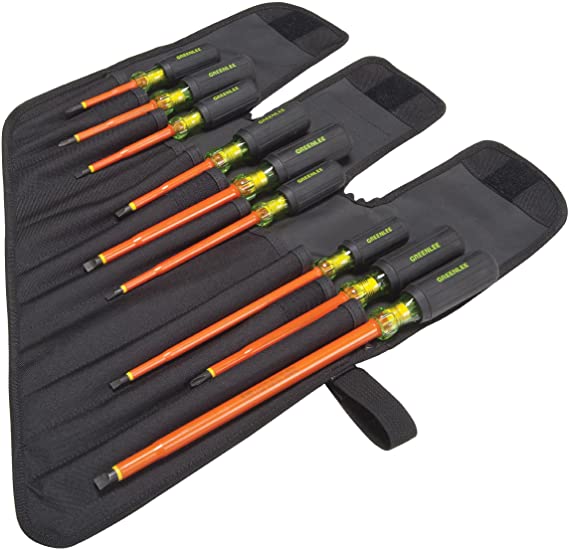 Greenlee - Screwdriver,Insulated 9Pc, Professional Hand Tools (0153-01-INS)