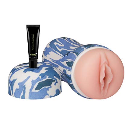 Tracy's Dog Realistic Male Masturbator Masturbation Cup Sex Toy, Pocket Pussy Stroker Sleeve, Camouflage Blue