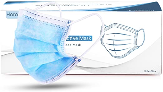 50 Pcs Disposable Protective Mask 3 Ply Breathable Maskwith Ear loop