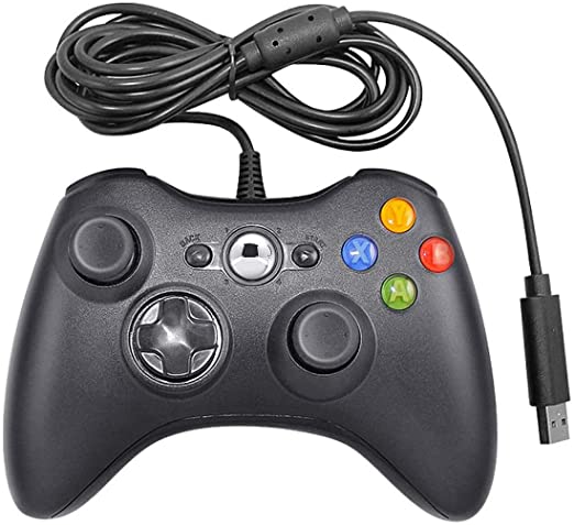 Xbox 360 Wired Controller, BicycleStore 7.2 ft Cable USB Gaming Controller Gamepad with Dual Vibration Gamepad Turbo Design Buttons Asymmetrical Joysticks Video Game Controller for PC, Xbox 360