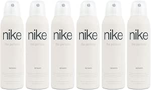 NIKE - The Perfume Woman, Desodorante Mujer Spray, Pack de 6 x 200 ml, Desodorante Antimanchas para Todo Tipo de Piel, 0% Sales de Aluminio, de Larga Duración, Fragancia Oriental Vainilla