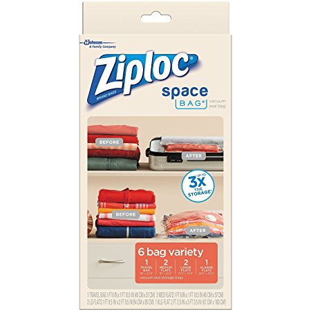 Ziploc Space Bag, 18 Bag Set