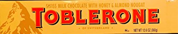 Extra Large Toblerone Swiss Milk Chocolate with Honey and Almond Nougat Chocolate Bar - 12.6Oz (360g) - Made In Switzerland
