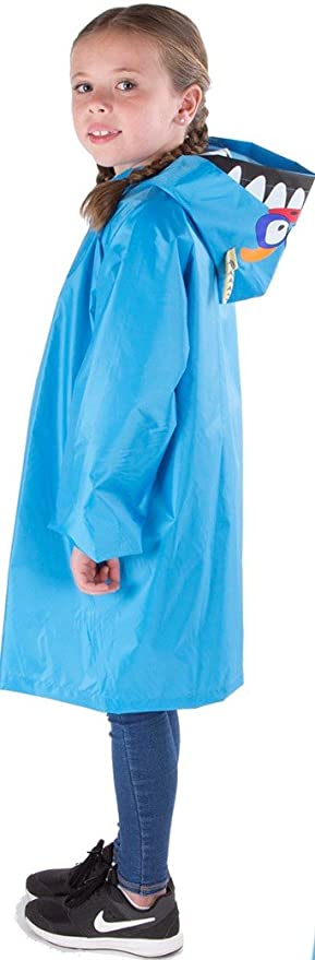 Cloudnine Children's Monster Raincoat, for Ages 5-12 One Size fits All Blue