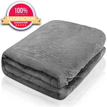 Weighted Blanket - Full Calm Blanket for Adults | Luxuriously Soft Heavy Comforter & Washable Cover for Anxiety, ADHD, Autism, Insomnia | Best Gravity Sleeping Therapy | 15, 20, 25 lbs Perfect Size