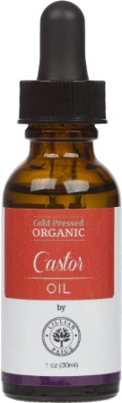 Organic Cold Pressed Castor Oil - 100 Pure Best Quality - Eyelashes Eyebrows Skin and Hair Treatment - Best for Healthy Growth and Strength Treatment - Unscented 1 oz 30ml