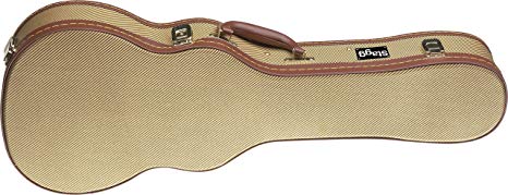 Stagg GCX-UKB Tweed Deluxe Hard Case for Baritone Ukulele - Gold