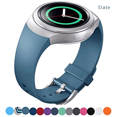 Lakvom Silicone Sport Style Watch Band for Samsung Gear S2 - Slate
