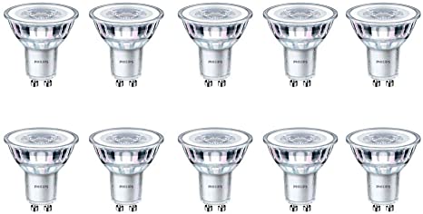 10 Pack x Philips CorePro LED Spot 4.6W (50W) GU10 Lamp 4000k Cool White 390 Lumen 15000 Hours 36° Beam - 929001218202