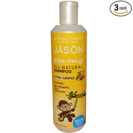 JASON Kids Only! Extra Gentle Shampoo, 17.5 Ounce Bottles (Pack of 3)