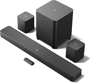 Introducing Amazon Fire TV Soundbar Plus with subwoofer and surround sound speakers, 5.1 channel, Dolby Atmos, DTS:X, clear dialogue, 2024 release