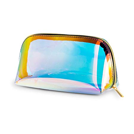 Clear Travel Toiletry Bags, Waterproof Cosmetic Bags Fashion Laser Makeup Pouch (22x12x8CM(LxHxW))