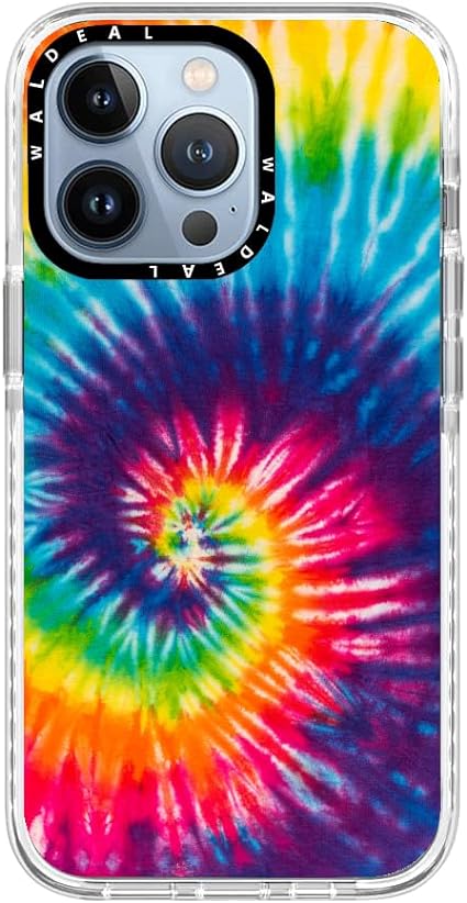 Waldeal Tie Dye Phone Case for iPhone 13 Pro Max Case, Anti-Scratch Hard Back Built-in TPU Bumper Shockproof Protective Cover for iPhone 13Pro Max Case