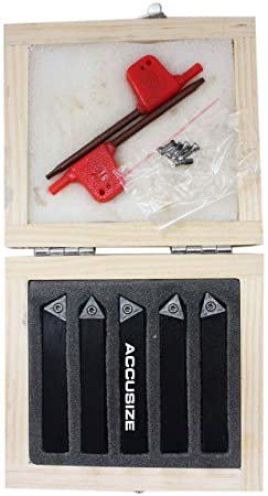 Accusize Industrial Tools 3/8'' 5 Pc Indexable Turning Tool Set, 2380-5062