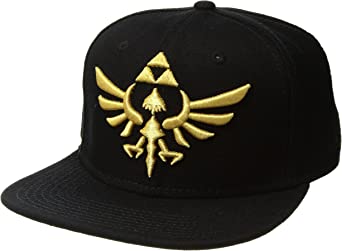 Nintendo Legend of Zelda Triforce Snapback Flatbill Hat Black