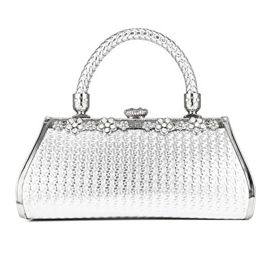 8.8'' Evening Bag,ULG Women's Handbag Clutch Purse Rhinestone Wallet,J1302Black …