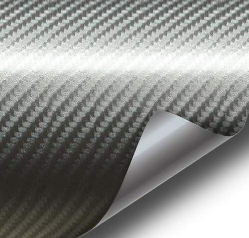VViViD Meteorite Dark Grey True R Carbon Fiber Vinyl Wrap Roll with Air Release Technology (1ft x 5ft)