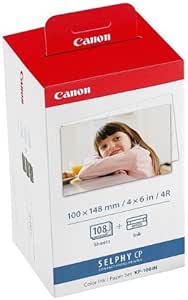 Canon Color Ink Paper Lot de 108 feuilles de papier photo pour Canon Selphy CP 810 format A6 100 x 148 mm