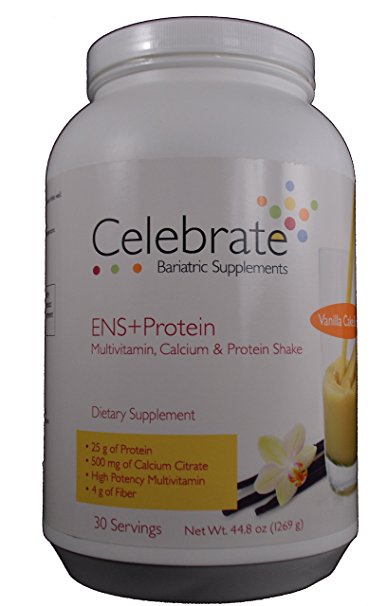 Celebrate ENS   Protein Multivitamin, Calcium & Protein Shake Vanilla Cake Batter 30 servings